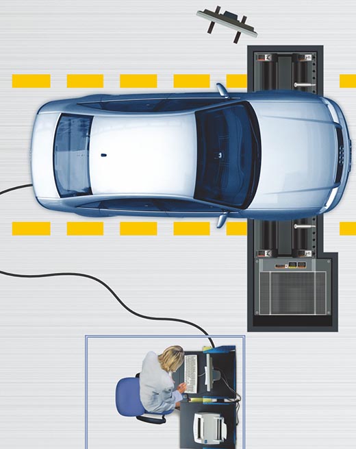 NHV-1型簡易瞬態工況法汽車排氣檢測係統